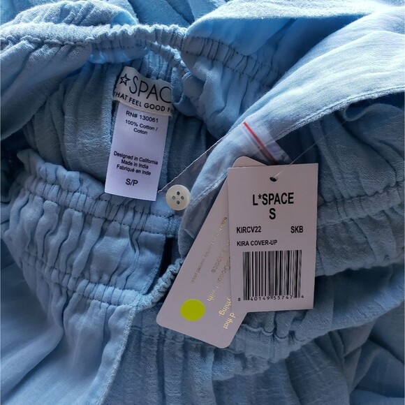 L*space Kira Cotton Coverup Maxi Cutout Dress in Sky Blue - Picture 5 of 12